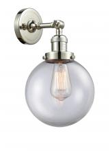 Innovations Lighting 203-PN-G202-8 - Beacon - 1 Light - 8 inch - Polished Nickel - Adjustable Sconce
