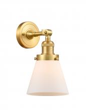 Innovations Lighting 203-SG-G61 - Cone - 1 Light - 6 inch - Satin Gold - Adjustable Sconce