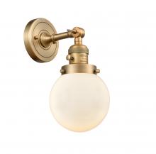Innovations Lighting 203SW-BB-G201-6 - Beacon - 1 Light - 6 inch - Brushed Brass - Adjustable Sconce