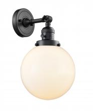 Innovations Lighting 203SW-BK-G201-8 - Beacon - 1 Light - 8 inch - Matte Black - Adjustable Sconce