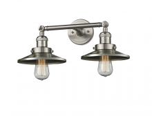 Innovations Lighting 208-SN-M2-LED - Railroad - 2 Light - 18 inch - Brushed Satin Nickel - Adjustable Bath Vanity Light