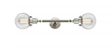 Innovations Lighting 208L-SN-G202-6 - Beacon - 2 Light - 6 inch - Brushed Satin Nickel - Adjustable Bath Vanity Light