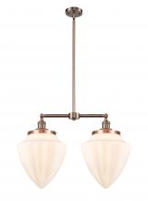 Innovations Lighting 209-AC-G661-12 - Bullet - 2 Light - 24 inch - Antique Copper - Stem Hung - Adjustable Island Light