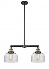 Innovations Lighting 209-BAB-G72 - Bell - 2 Light - 21 inch - Black Antique Brass - Stem Hung - Adjustable Island Light