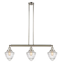 Innovations Lighting 213-PN-G664-7 - Bullet - 3 Light - 38 inch - Polished Nickel - Stem Hung - Adjustable Island Light