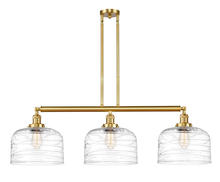 Innovations Lighting 213-SG-G713-L - Bell - 3 Light - 42 inch - Satin Gold - Stem Hung - Adjustable Island Light