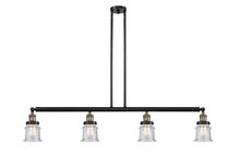 Innovations Lighting 214-BAB-G184S - Canton - 4 Light - 51 inch - Black Antique Brass - Stem Hung - Adjustable Island Light