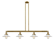 Innovations Lighting 214-BB-G1 - Halophane - 4 Light - 53 inch - Brushed Brass - Stem Hung - Adjustable Island Light