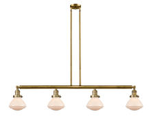 Innovations Lighting 214-BB-G321 - Olean - 4 Light - 51 inch - Brushed Brass - Stem Hung - Adjustable Island Light