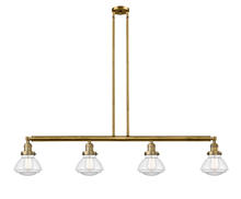 Innovations Lighting 214-BB-G322 - Olean - 4 Light - 51 inch - Brushed Brass - Stem Hung - Adjustable Island Light