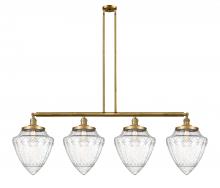 Innovations Lighting 214-BB-G664-12 - Bullet - 4 Light - 50 inch - Brushed Brass - Stem Hung - Adjustable Island Light