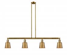 Innovations Lighting 214-BB-M9-BB - Addison - 4 Light - 50 inch - Brushed Brass - Stem Hung - Adjustable Island Light