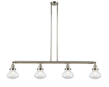Innovations Lighting 214-PN-G322 - Olean - 4 Light - 51 inch - Polished Nickel - Stem Hung - Adjustable Island Light