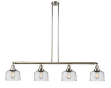 Innovations Lighting 214-PN-G74 - Bell - 4 Light - 53 inch - Polished Nickel - Stem Hung - Adjustable Island Light