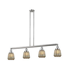Innovations Lighting 214-SN-G146 - Chatham - 4 Light - 51 inch - Brushed Satin Nickel - Stem Hung - Adjustable Island Light