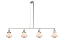 Innovations Lighting 214-SN-G321 - Olean - 4 Light - 51 inch - Brushed Satin Nickel - Stem Hung - Adjustable Island Light