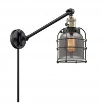 Innovations Lighting 237-BAB-G53-CE - Bell Cage - 1 Light - 8 inch - Black Antique Brass -Adjustable Swing Arm