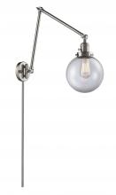 Innovations Lighting 238-SN-G202-8 - Beacon - 1 Light - 8 inch - Brushed Satin Nickel -Adjustable Swing Arm