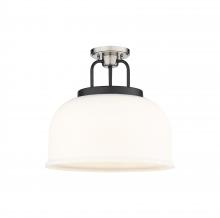 Innovations Lighting 239-3C-BSN-G239-15WH - Kahana - 3 Light - 15 inch - Black Satin Nickel - Flush Mount