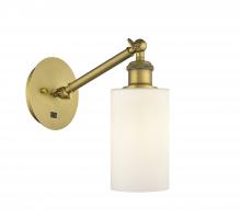 Innovations Lighting 317-1W-BB-G801 - Clymer - 1 Light - 4 inch - Brushed Brass - Adjustable Sconce