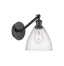 Innovations Lighting 317-1W-BK-GBD-754 - Bristol - 1 Light - 8 inch - Matte Black - Adjustable Sconce