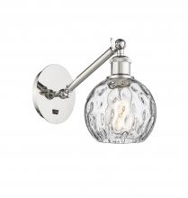 Innovations Lighting 317-1W-PN-G1215-6 - Athens Water Glass - 1 Light - 6 inch - Polished Nickel - Adjustable Sconce