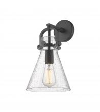 Innovations Lighting 410-1W-BK-G411-8SDY - Newton Cone - 1 Light - 8 inch - Matte Black - Sconce