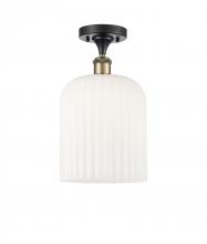 Innovations Lighting 516-1C-BAB-G559-8GWH - Bridal Veil - 1 Light - 5 inch - Black Antique Brass - Semi-Flush Mount