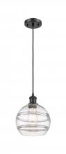 Innovations Lighting 516-1P-BK-G556-8CL - Rochester - 1 Light - 8 inch - Matte Black - Cord hung - Mini Pendant
