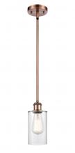 Innovations Lighting 516-1S-AC-G802 - Clymer - 1 Light - 4 inch - Antique Copper - Mini Pendant