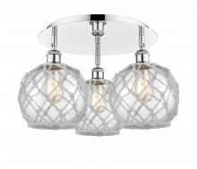 Innovations Lighting 516-3C-PC-G122-8RW - Farmhouse Rope - 3 Light - 20 inch - Polished Chrome - Flush Mount