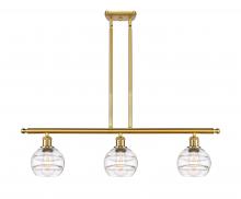 Innovations Lighting 516-3I-SG-G556-6CL - Rochester - 3 Light - 36 inch - Satin Gold - Cord hung - Island Light