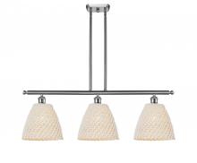 Innovations Lighting 516-3I-SN-NBD-9-NAT - Bristol Natural - 3 Light - 36 inch - Brushed Satin Nickel - Stem Hung - Island Light