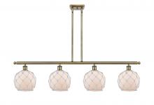 Innovations Lighting 516-4I-AB-G121-8RW - Farmhouse Rope - 4 Light - 48 inch - Antique Brass - Stem Hung - Island Light