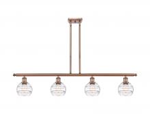 Innovations Lighting 516-4I-AC-G556-6CL - Rochester - 4 Light - 48 inch - Antique Copper - Cord hung - Island Light