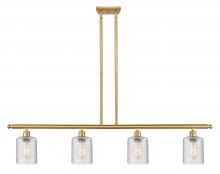 Innovations Lighting 516-4I-SG-G112C-5CL - Cobbleskill - 4 Light - 48 inch - Satin Gold - Cord hung - Island Light