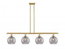 Innovations Lighting 516-4I-SG-G1213-8SM - Athens Deco Swirl - 4 Light - 48 inch - Satin Gold - Cord hung - Island Light