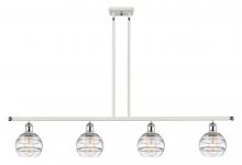 Innovations Lighting 516-4I-WPC-G556-6CL - Rochester - 4 Light - 48 inch - White Polished Chrome - Cord hung - Island Light