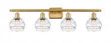 Innovations Lighting 516-4W-SG-G556-6CL - Rochester - 4 Light - 36 inch - Satin Gold - Bath Vanity Light