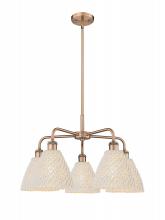Innovations Lighting 516-5CR-AC-NBD-75-NAT - Bristol Natural - 5 Light - 26 inch - Antique Copper - Stem hung - Chandelier