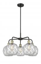 Innovations Lighting 516-5CR-BAB-G122-8RW - Farmhouse Rope - 5 Light - 27 inch - Black Antique Brass - Stem hung - Chandelier