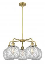 Innovations Lighting 516-5CR-BB-G122-8RW - Farmhouse Rope - 5 Light - 27 inch - Brushed Brass - Stem hung - Chandelier