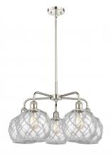 Innovations Lighting 516-5CR-PN-G122-8RW - Farmhouse Rope - 5 Light - 27 inch - Polished Nickel - Stem hung - Chandelier