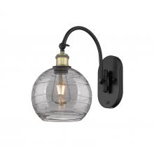 Innovations Lighting 518-1W-BAB-G1213-8SM - Athens Deco Swirl - 1 Light - 8 inch - Black Antique Brass - Adjustable Swing Arm