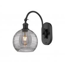 Innovations Lighting 518-1W-BK-G1213-8SM - Athens Deco Swirl - 1 Light - 8 inch - Matte Black - Adjustable Swing Arm