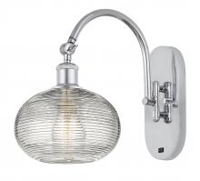 Innovations Lighting 518-1W-PC-G555-8CL - Ithaca - 1 Light - 8 inch - Polished Chrome - Adjustable Swing Arm