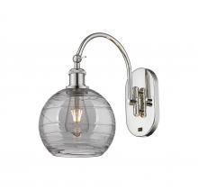 Innovations Lighting 518-1W-PN-G1213-8SM - Athens Deco Swirl - 1 Light - 8 inch - Polished Nickel - Adjustable Swing Arm