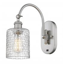Innovations Lighting 518-1W-SN-G112C-5CL - Cobbleskill - 1 Light - 5 inch - Brushed Satin Nickel - Adjustable Swing Arm