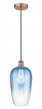 Innovations Lighting 616-1P-AC-G484-7SB - Brookhaven Flute - 1 Light - 7 inch - Antique Copper - Cord hung - Mini Pendant