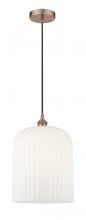 Innovations Lighting 616-1P-AC-G559-12GWH - Bridal Veil - 1 Light - 5 inch - Antique Copper - Cord hung - Mini Pendant